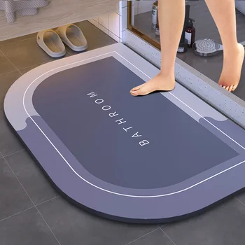 Ultra-Absorbent Bathroom Shower Mat - Non-Slip Carpet Rug for Bathrooms, Kitchens, Entrances, Doors, Bathtub Areas, and Home Decor"