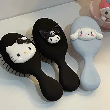 Hello Kitty and Friends Air Cushion Combs - Kawaii Portable Hair Combs featuring Hello Kitty, Kuromi, and Cinnamoroll, Perfect for Girls with a Y2K Vibe."